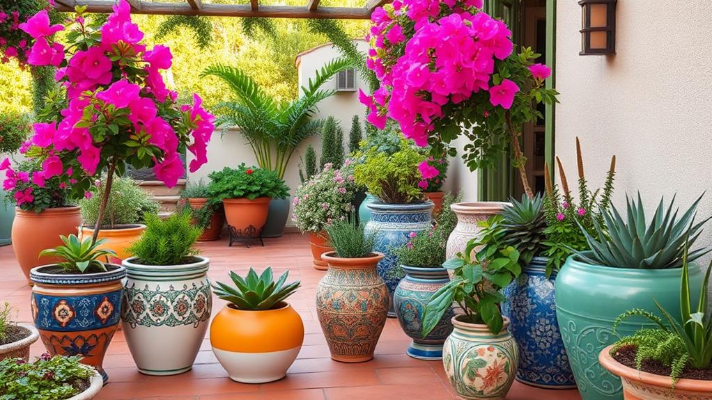 vibrant garden containers collection