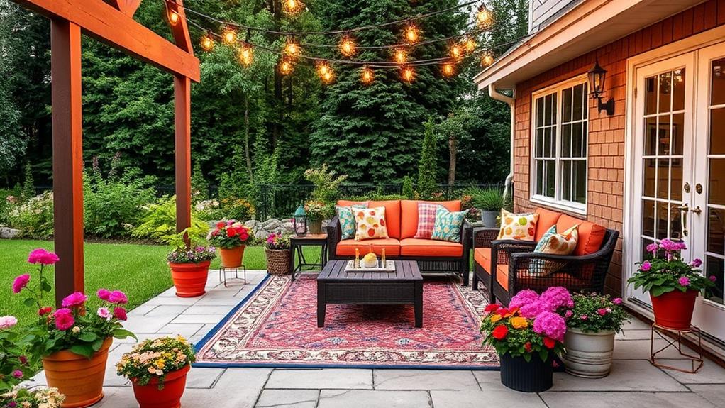 vibrant outdoor relaxation space