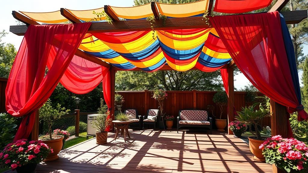 vibrant outdoor shade structure