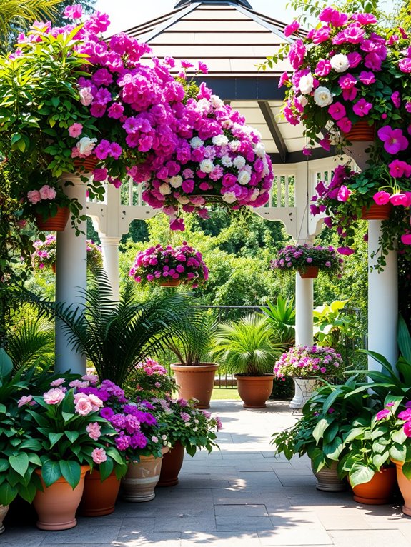 creative gazebo flower arrangements