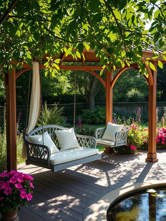 creative gazebo swing designs