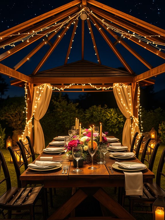 alfresco nighttime dining experience