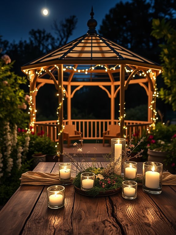 botanical themed table arrangements