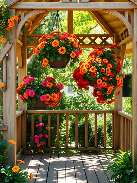 vibrant summer flower garden