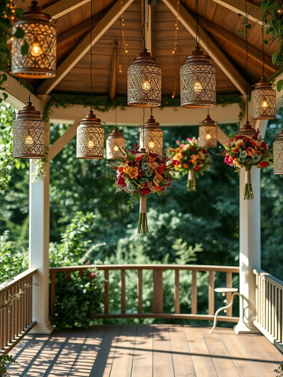 decorative lantern floral arrangements