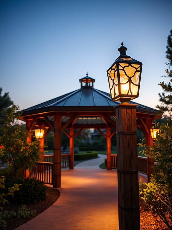 illuminated outdoor post fixtures