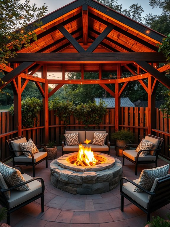 cozy outdoor gathering space