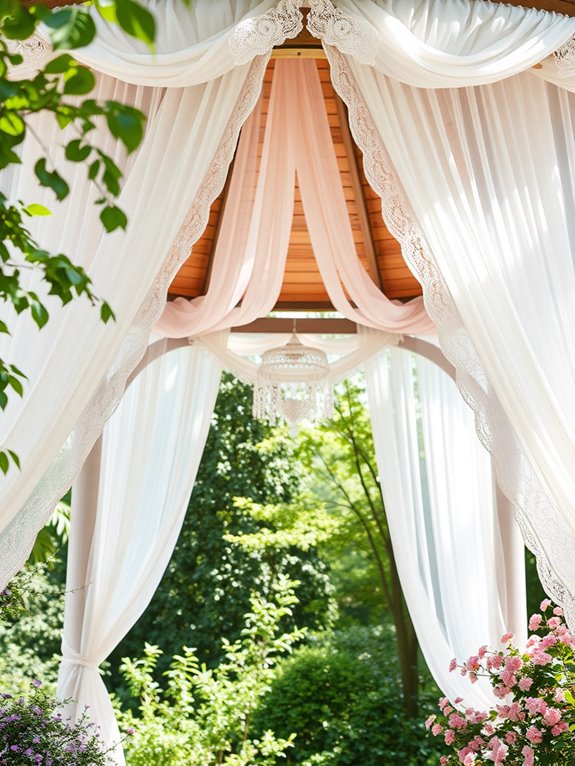 sophisticated textile flowing drapes