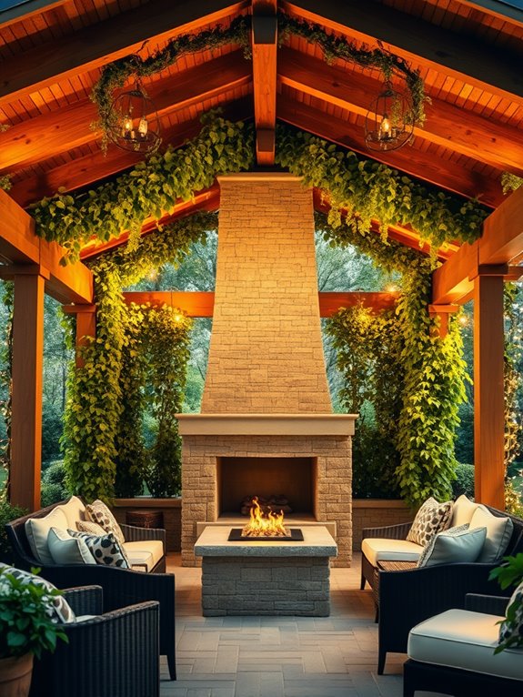 sleek outdoor fire feature