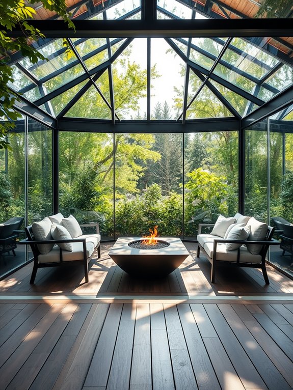 contemporary transparent outdoor shelter