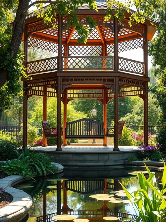 elevated swinging gazebo design