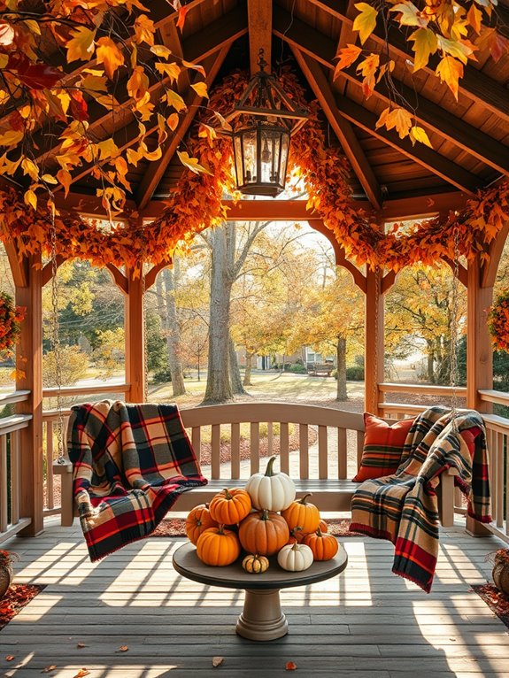 festive gazebo swing decorations