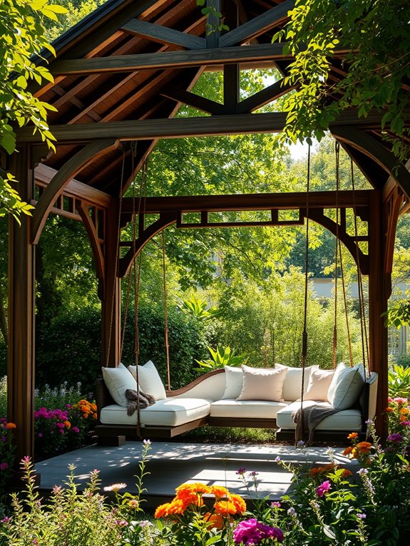 relaxing outdoor lounging space