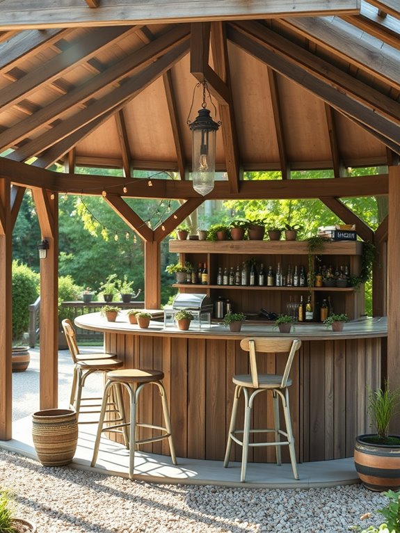 rustic farmhouse bar design