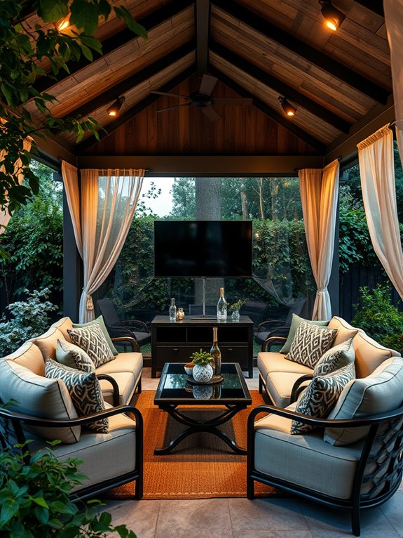 cozy enclosed outdoor space