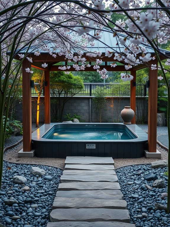 tranquil minimalist outdoor space