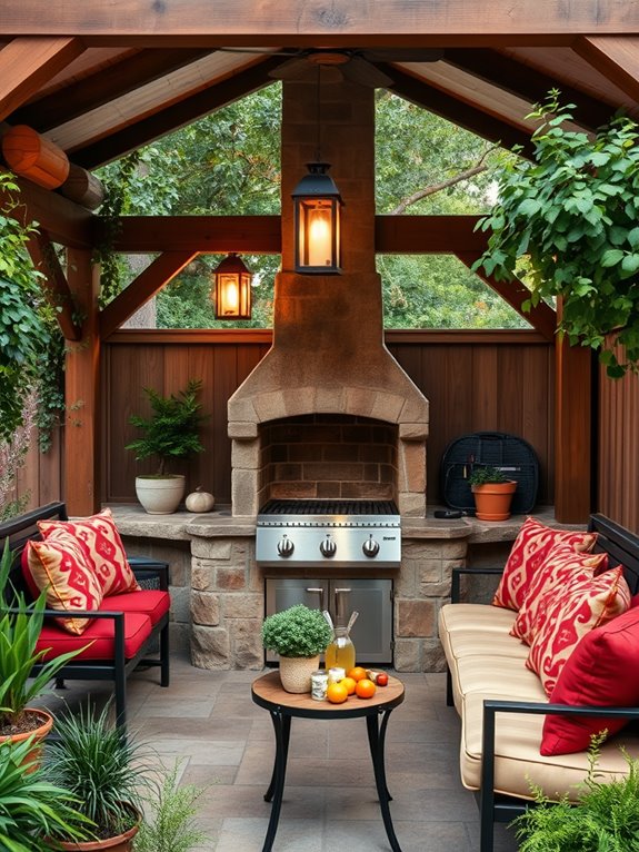 inviting outdoor dining space