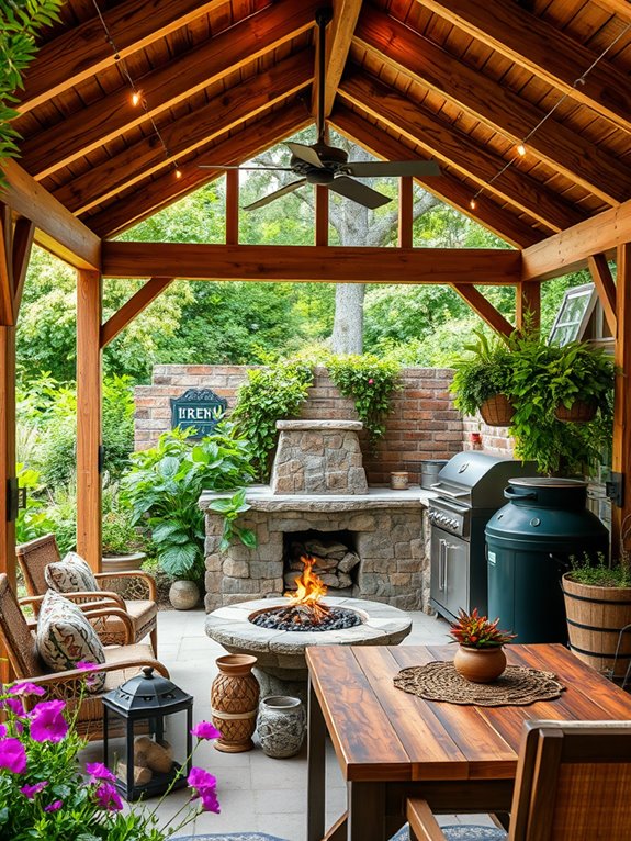 outdoor bar and gazebo