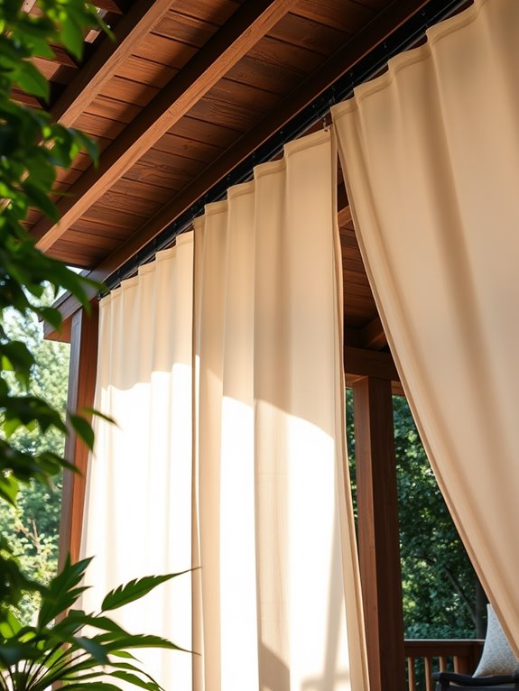 elegant sheer white drapes