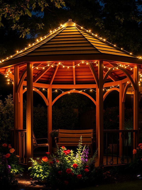 illuminated gazebo roof design