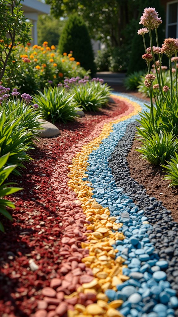 artistic garden mulch design