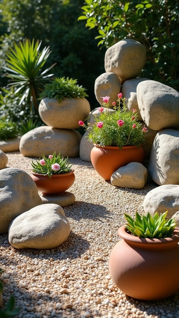 artistic garden sculpture integration