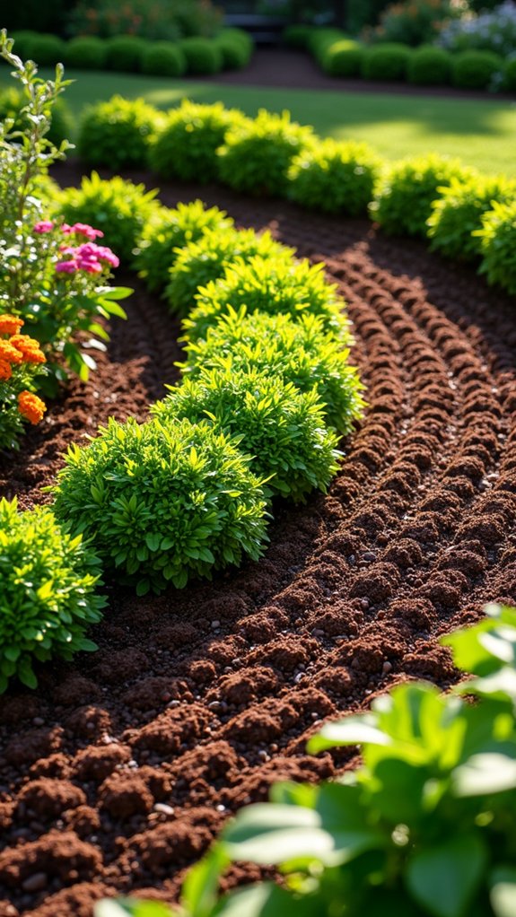artistic mulch garden designs