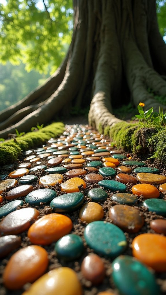 artistic stone garden mosaic