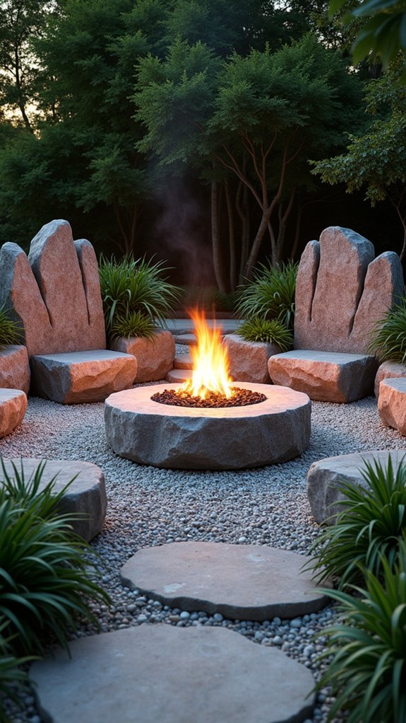 artistic stone sculptures enhance ambiance