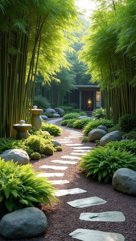bamboo mulch enhances tranquility