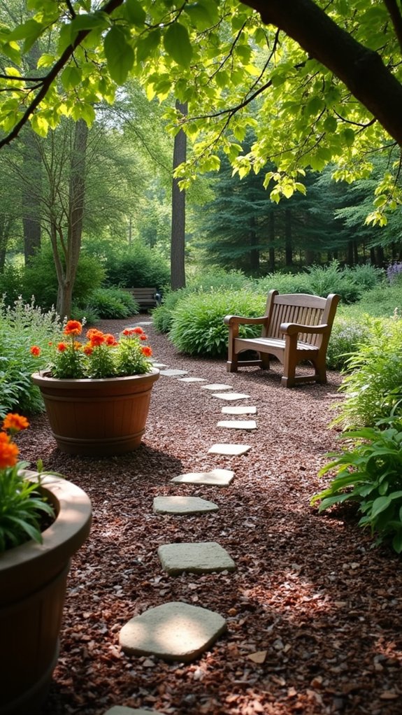bark mulch enhances garden aesthetics