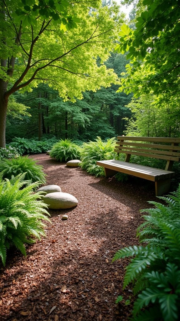 bark mulch enhances shade gardens