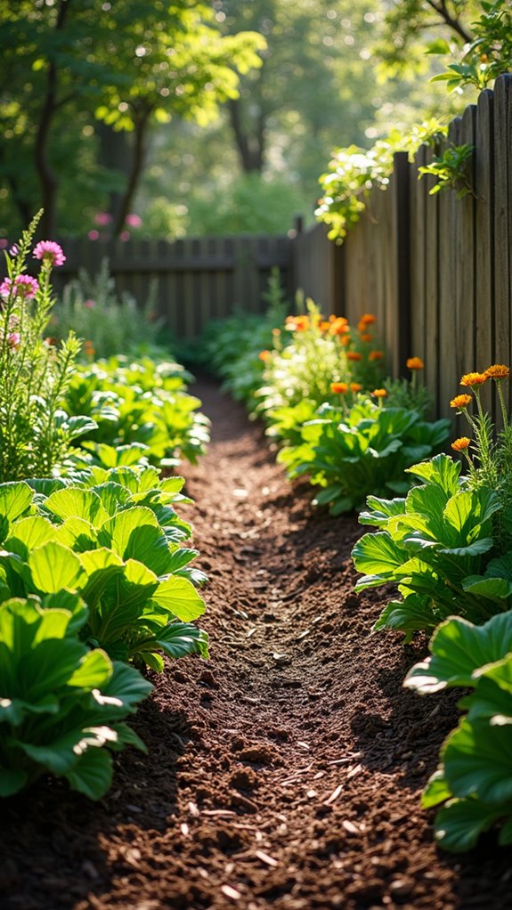 bark mulch for garden framing