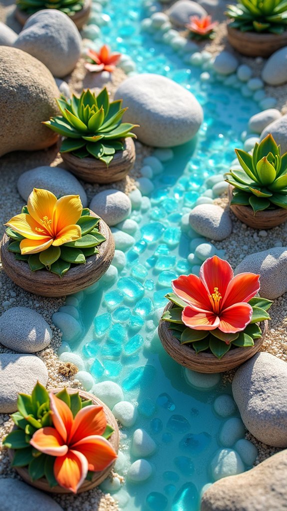 beach inspired garden decor
