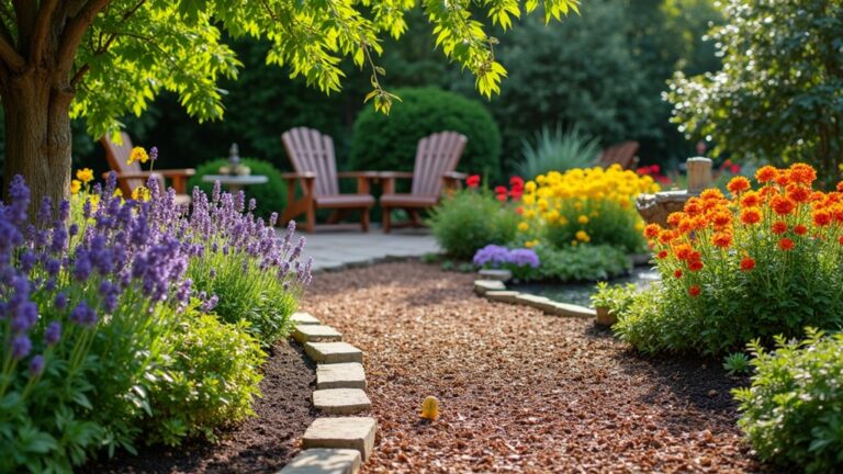 beautiful flower mulch designs