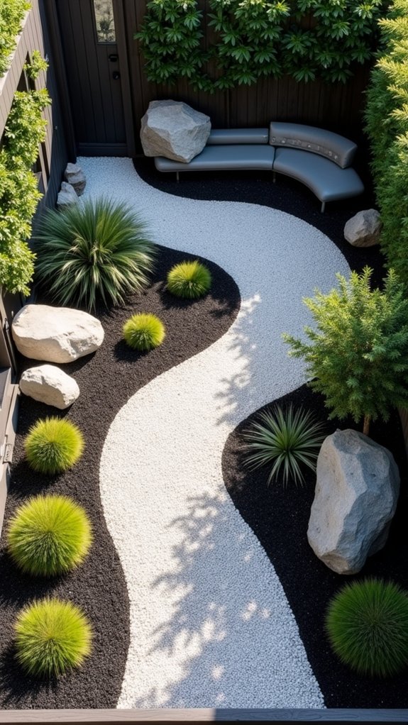 black mulch enhances minimalism