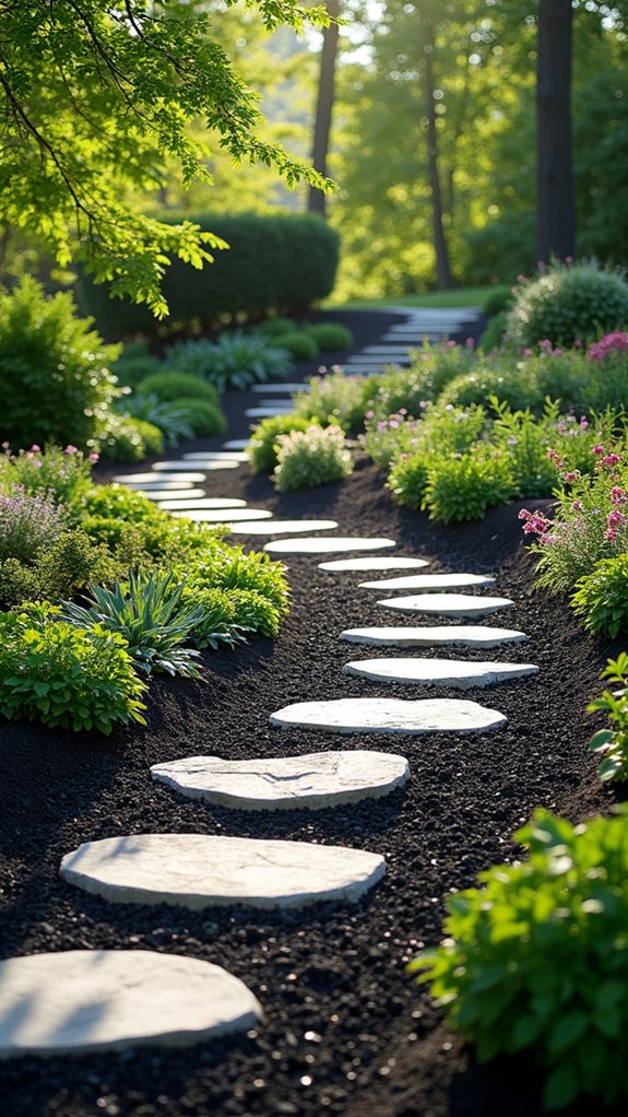black mulch prevents erosion