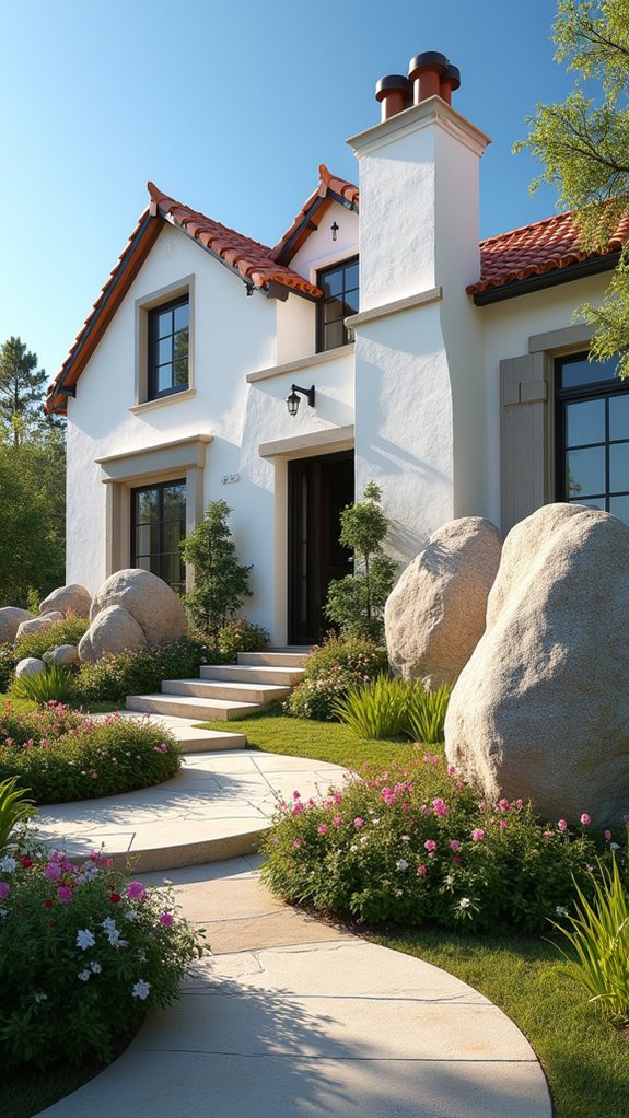 boulders enhance garden aesthetics