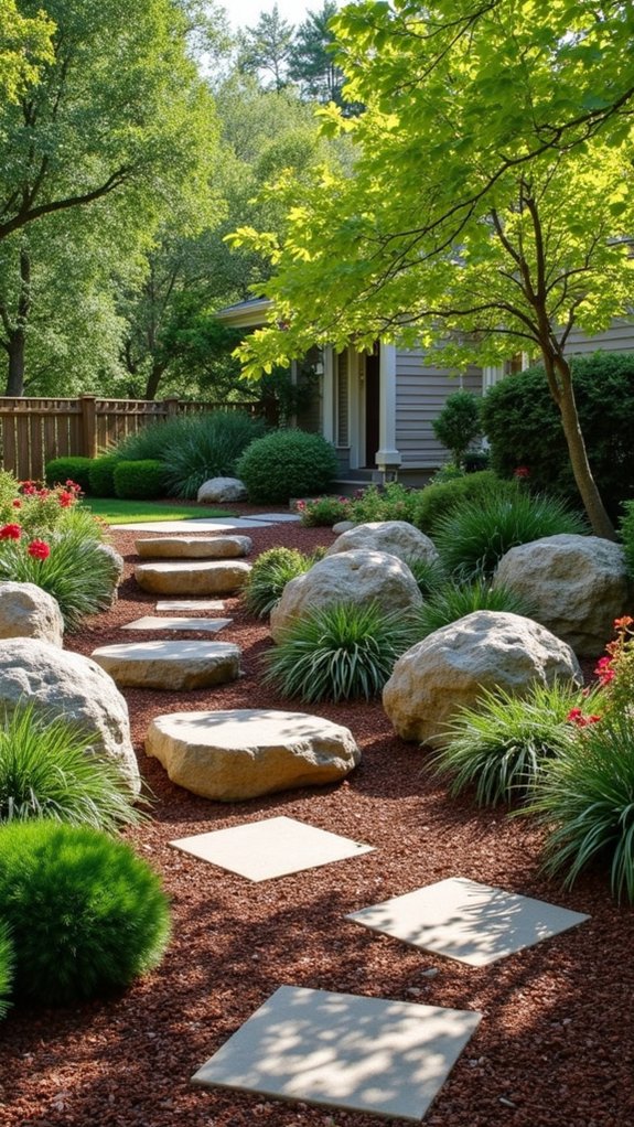 boulders enhance landscape aesthetics