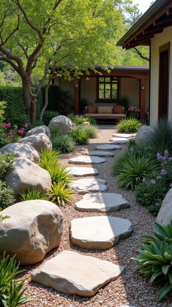 boulders enhance landscape design