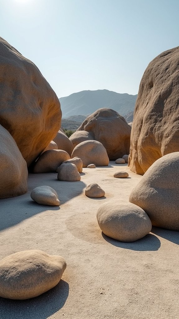 boulders enhance landscape design