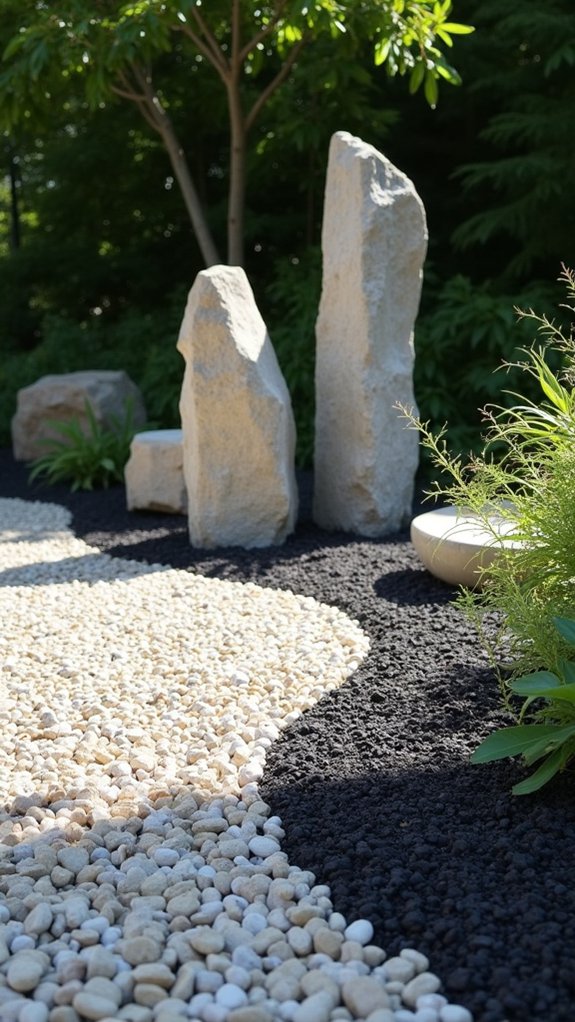 calming minimalist rock sculptures