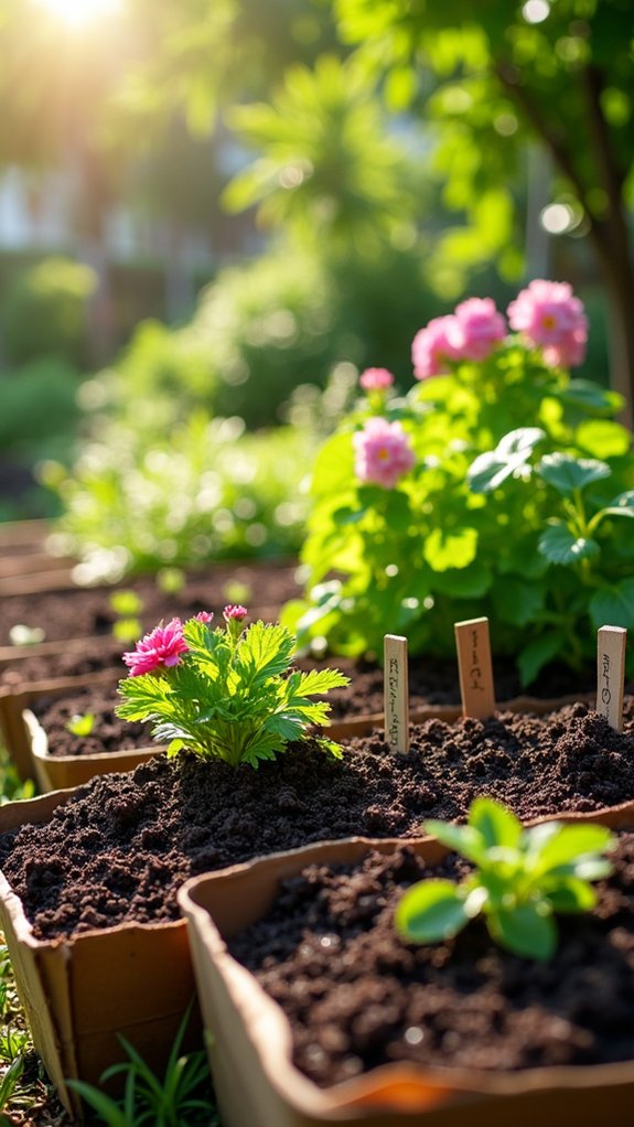 cardboard base for gardening