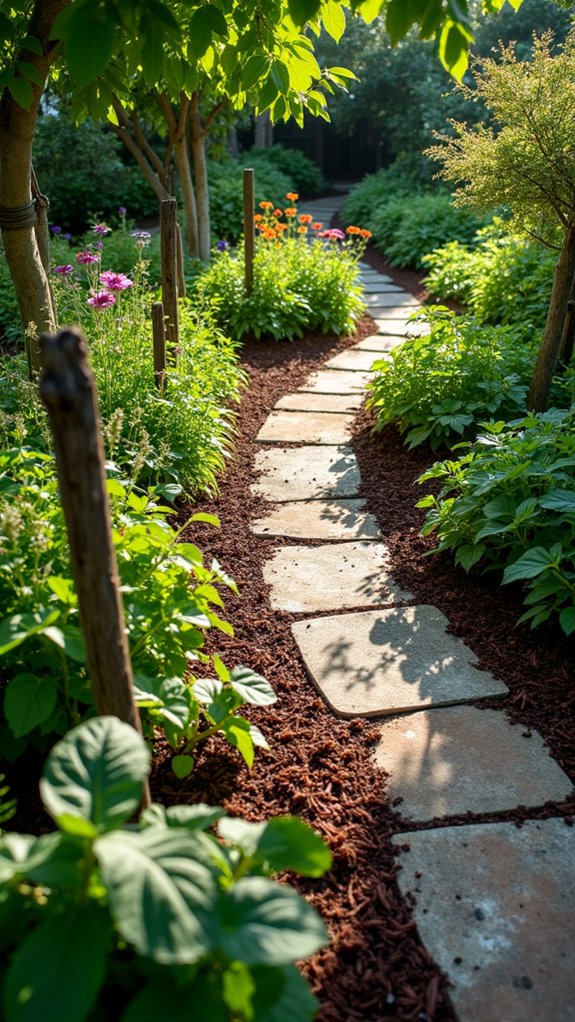 cedar mulch enhances edible landscaping