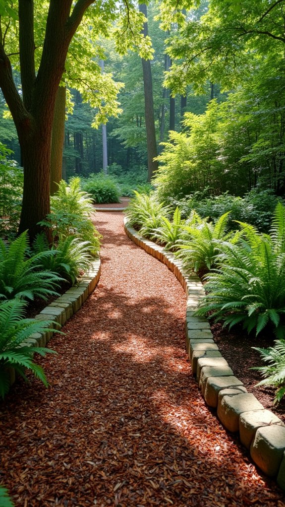cedar mulch enhances shade gardens