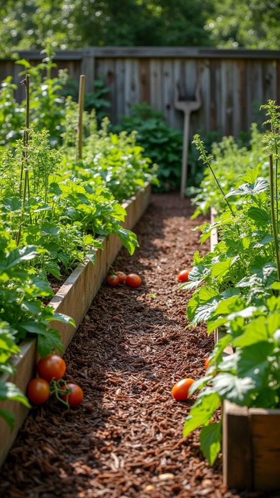 cedar mulch enhances vegetable growth