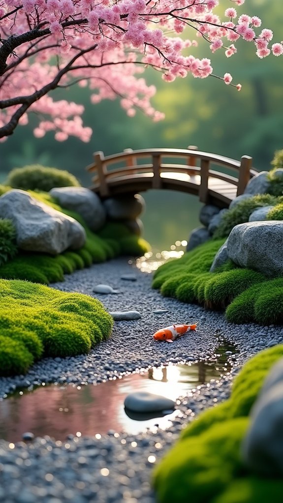 charming bridge enhances tranquility