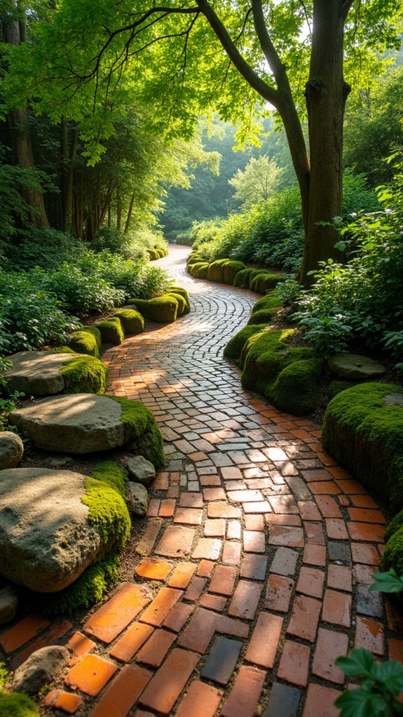 charming eco friendly brick pathways