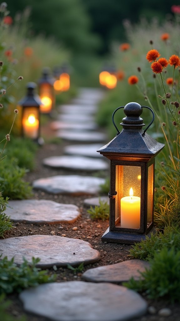 charming illuminated garden pathway