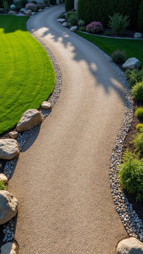charming practical gravel driveway